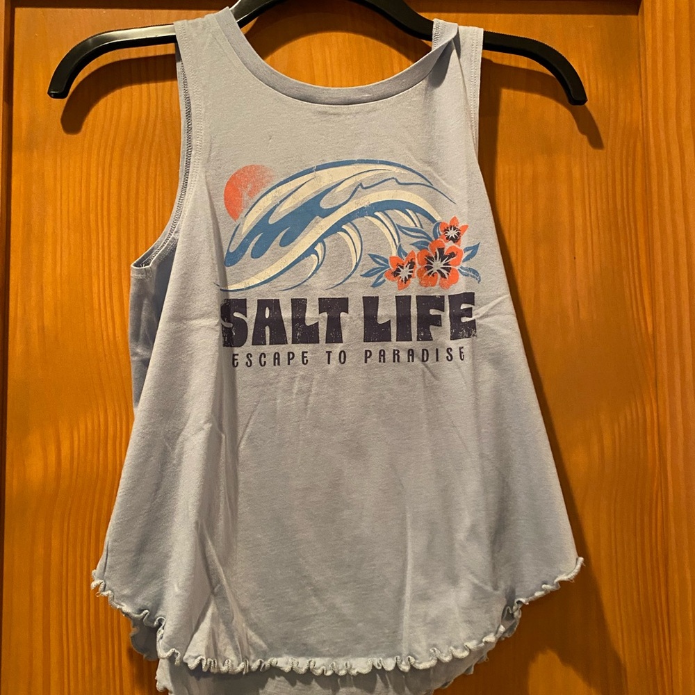 Salt Life Girl’s Light Blue  Escape To Paradise Tank Top NWT